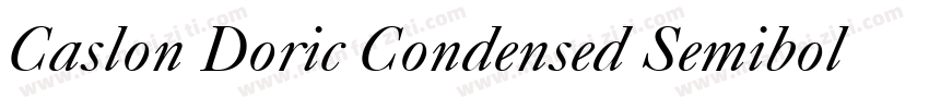 Caslon Doric Condensed Semibold Ita字体转换